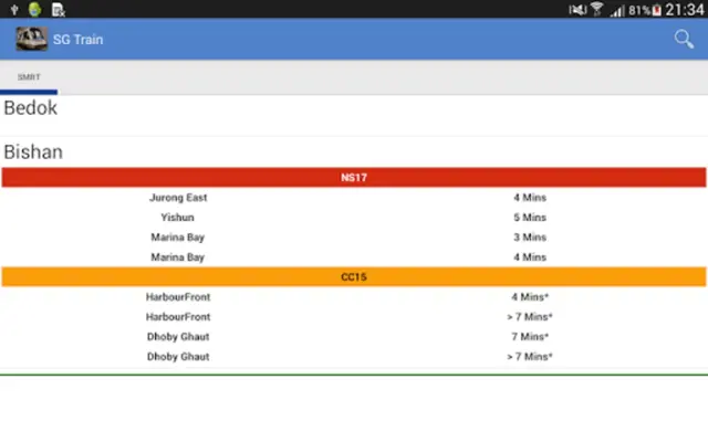 SG MRT android App screenshot 0